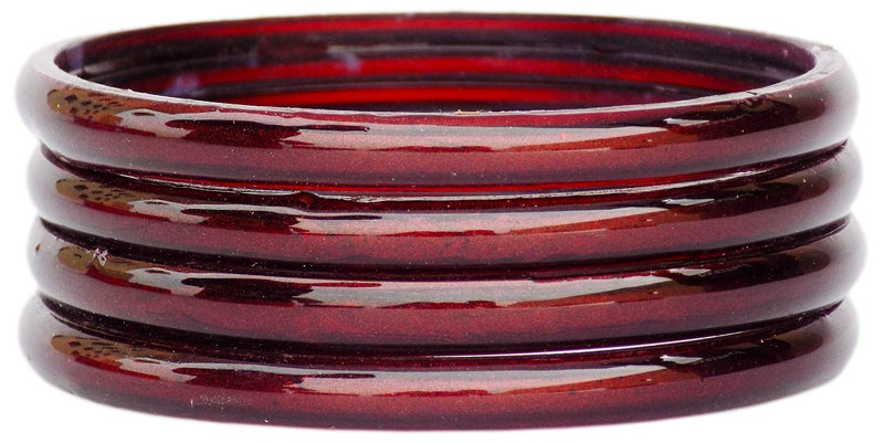 JD'Z COLLECTION Indian Jewelry Glass Bangles for Women Bollywood Plain Glass Bangle Set of 4p Traditional Costume Matching Bracelets Bangles For Women (Mehrun 2.6) - Image 1